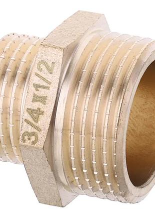 Ніпель редукційний 1/2 "х3 / 4" koer kf.n0608.wn без нікелю (kr2995)