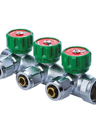 Колектор вентильний з фитингом koer kr.1121-3 3/4"x3 ways (kr2651)