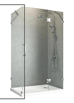 Боковая стенка к кабине koer sr sw04-80x200-tr-01 прозрачное стекло easy clean 10мм, хром (kr5389)