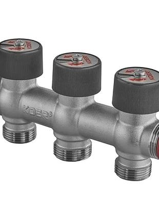 Коллектор вентильный без фитинга koer kr.1128-3 - 3/4"x3/4"x3/4"x3 ways (kr5872)