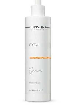 Очищающий гель с фруктовыми кислотами для всех типов кожи christina fresh aha cleansing gel 300 мл