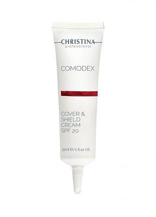 Крем с тонирующим эффектом spf 20 christina comodex cover&shield cream 30 мл