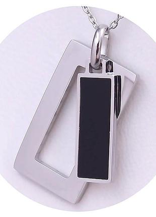 Кулон на цепочке stainless steel, роди. 40+5 см.