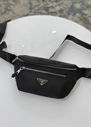 Сумка на пояс бананка prada, поясная сумка прада, поясная сумка, нагрудная сумка, кросс боди