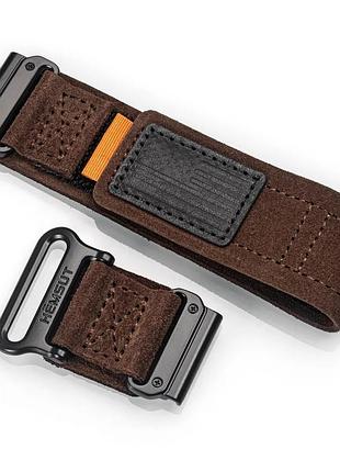 Ремінець для годинника hemsut hga143 suede leather garmin brown 22 mm
