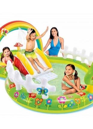 Детский надувной бассейн intex мой сад 290 х 180 х 104 см