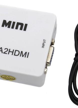 Конвертер - адаптер перехідник vga - hdmi 5027 modern home style