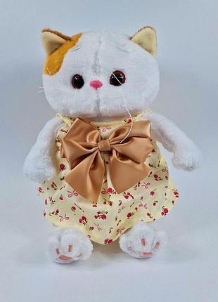 Мягкая игрушка кошечка лили в платье с бантом, 30 см
