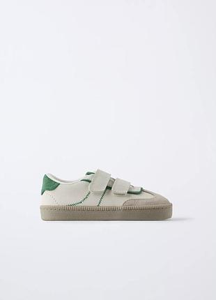 Шкіряні дитячі кеди з ремінцями zara, кеди zara 26 розмір, шкіряні кросівки zara