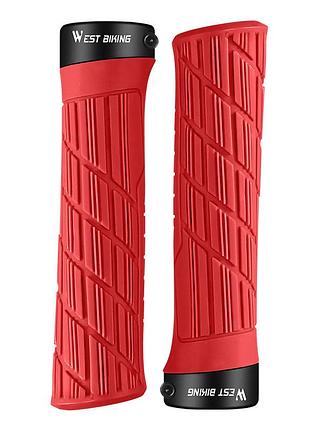 Грипсы велосипедные west biking yp0804063 red с двумя замками ручки на руль 8шт