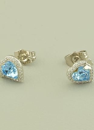 124267 серьги 'xuping' swarovski (родий)