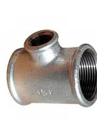 Трійник редукційний 5/4"х3/4"х5/4" чавунно-оцинкований sanha (130)