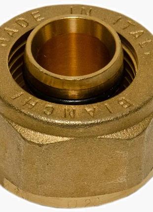 Гайка з ніпелем для труб латунна d16х2х1/2" bianchi (50356)