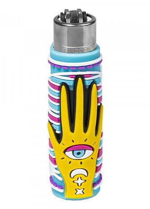Зажигалка clipper mystic grip silicone в силиконовом чехле
