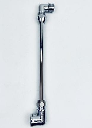 Гибкая подводка flexy chrome s-образная, 10см, 1/2 вн хром, d10мм медная