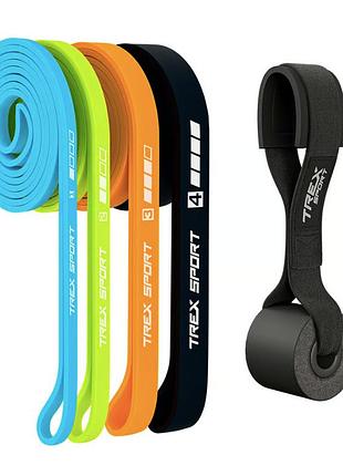 Набір резинок для фітнесу trex sport tx-004pb power band 4в1 2-41кг