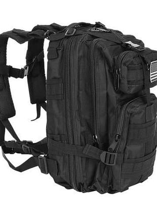 Тактичний штурмовий рюкзак trizand 23089 (26 л), військовий рюкзак molle для походів та міста, чорний