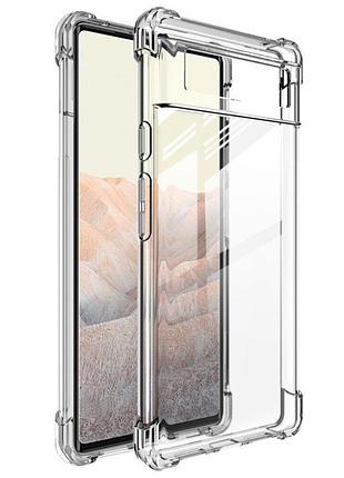 Tpu чехол getman ease logo усиленные углы full camera для google pixel 10 бесцветный (прозрачный)