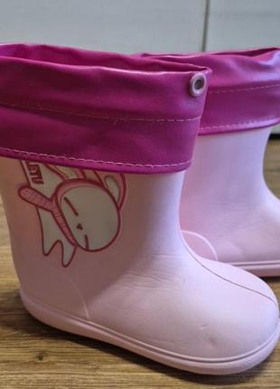 Резиновые сапоги shoozy rainy animals с зайчиком розовые...