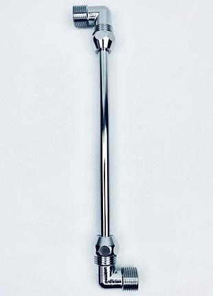 Гибкая подводка flexy chrome s-образная, 40см, 1/2 нн хром, d10мм медная