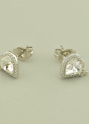 124266 серьги 'xuping' swarovski (родий)