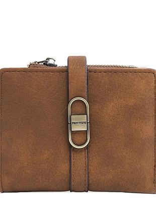Женский кошелек prettyzys pt23-2087 brown клатч с пряжкой повседневный складной