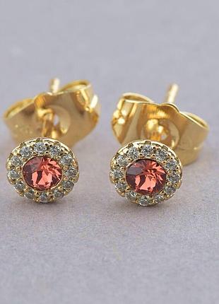 102598 серьги 'xuping' swarovski (позолота 18к)