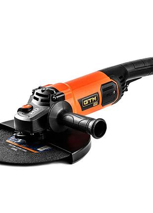 Угловая шлифовальная машина gtm ag230/2300hd 2300 вт 230 мм с плавным запуском