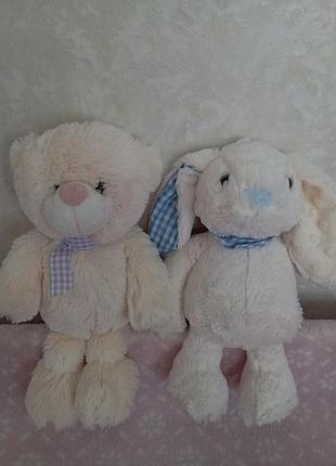 Игрушка для малышей мишка зайчик комфортер