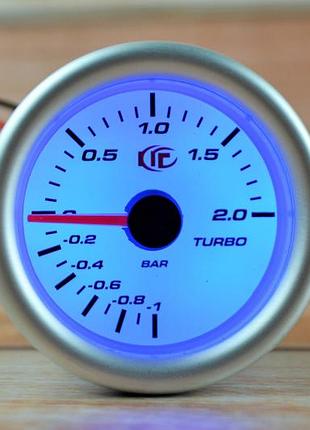 Прибор указатель давления турбины стрелочный ket gauge 7707-1 led диодный ø52мм датчик автомобильный
