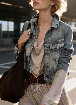 Куртка жіноча zara джинсова