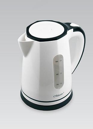 Электрический чайник 1.8л дисковый maestro mr-058-white электрочайник 2000вт для дома, офиса, дачи