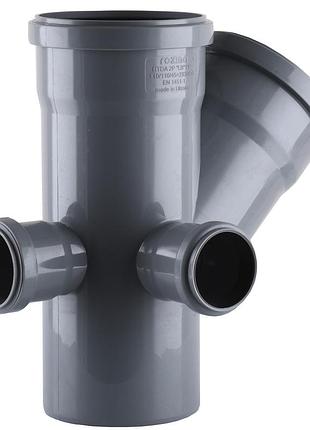 Крестовина vsplast 2пл перех 110х110х45°+2(50х90°) (отвод слева и сзади)