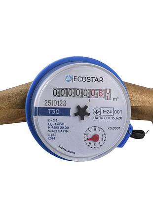 Счетчик холодной воды ecostar dn20 3/4″ без штуцера l130 e-c 4,0