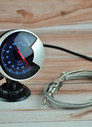 Указатель температуры выхлопных газов стрелочный ket gauge 602709 черный циферблат ø60мм
