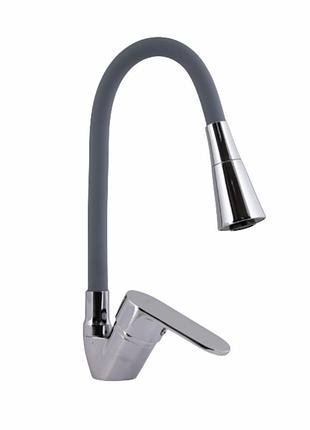 Смеситель для кухни lidz tani 008f3 с гибким изливом (k40) ldtan008f3gcr39507 grey / chrome