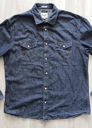 Рубашка wrangler indigo regular размер l, состояние идеальное