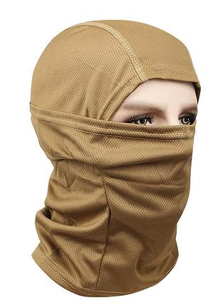 Тактическая балаклава lesko 001 brown маска подшлемник демисезонная