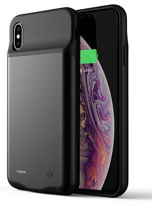 Чехол аккумулятор amacase для iphone x/xs (черный - 4000 мач), чехол повербанк для айфона 10