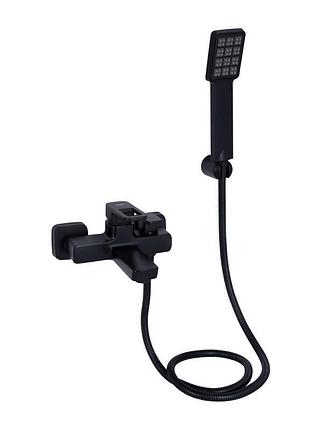 Змішувач для ванни lidz wawel 006 (з душовим гарнітуром) (k35) ldwaw006bla45393 black