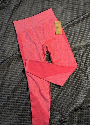 Безшовні рожеві лосіни від бренду victoria’s secret pink, розмір s/m