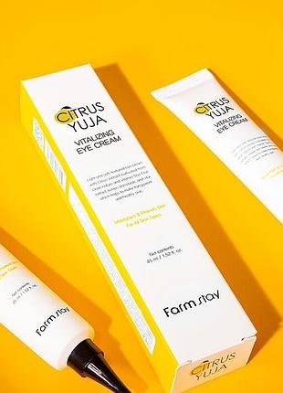 09.2026 крем от темных кругов под глазами farmstay citrus yuja vitalizing eye cream