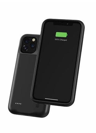 Чехол аккумулятор amacase для iphone 11 (черный - 4500 мач), чехол повербанк для айфон 11