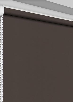 Рулонная штора тм "decosharm" блэкаут акрил 216 открытого типа коричневый 375 x 1700 мм