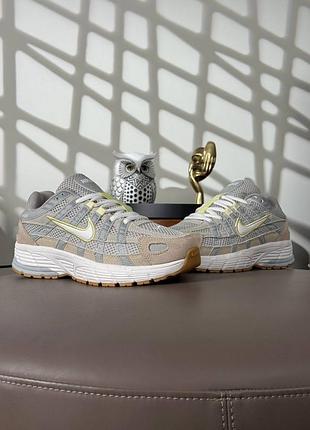 🌺женские кроссовки nike p-6000 w light grey beige