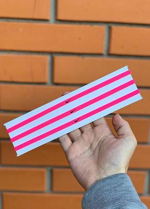 Повязка на голову nike skinny hairband розовая (1шт)