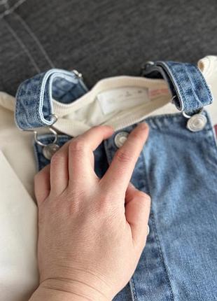 Джинсовий сарафан + лонг zara 3
