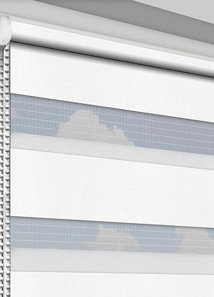 Рулонна штора день-ніч тм "decosharm" secret impress dn 215 білий 135х160 см