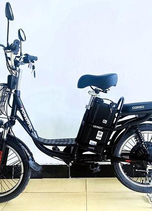 Электровелосипед двухколесный для взрослых corso powerfull fl-10264 20" 1000 w 60v28ah