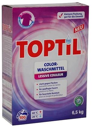 Стиральный порошок toptil color 6.5 кг (100 циклов стирки)